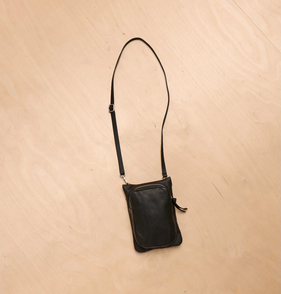 Daniella Lehavi Black Leather Louise Pocket Bag 314602