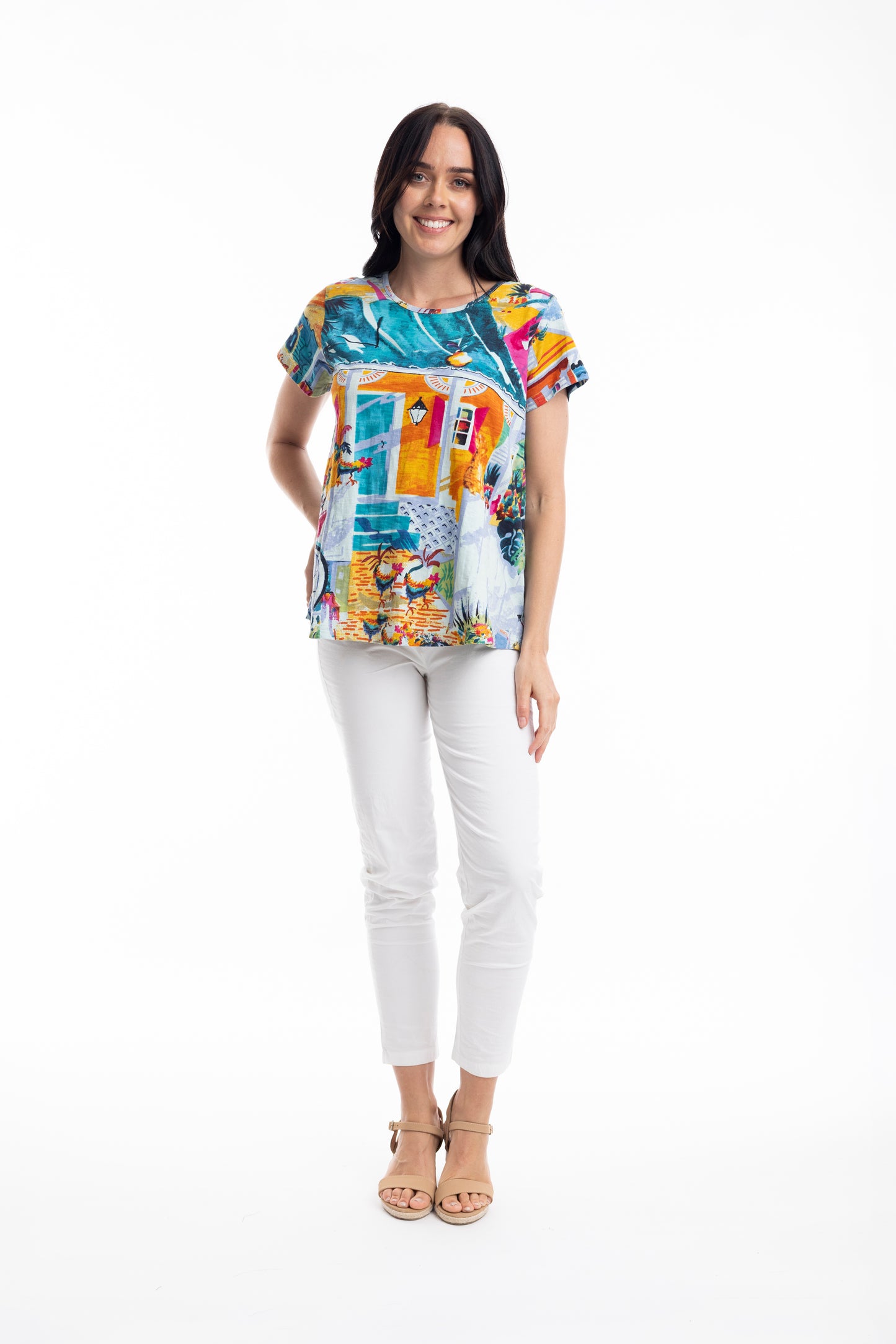 Orientique Plus Size Florida T-Shirt 22989F