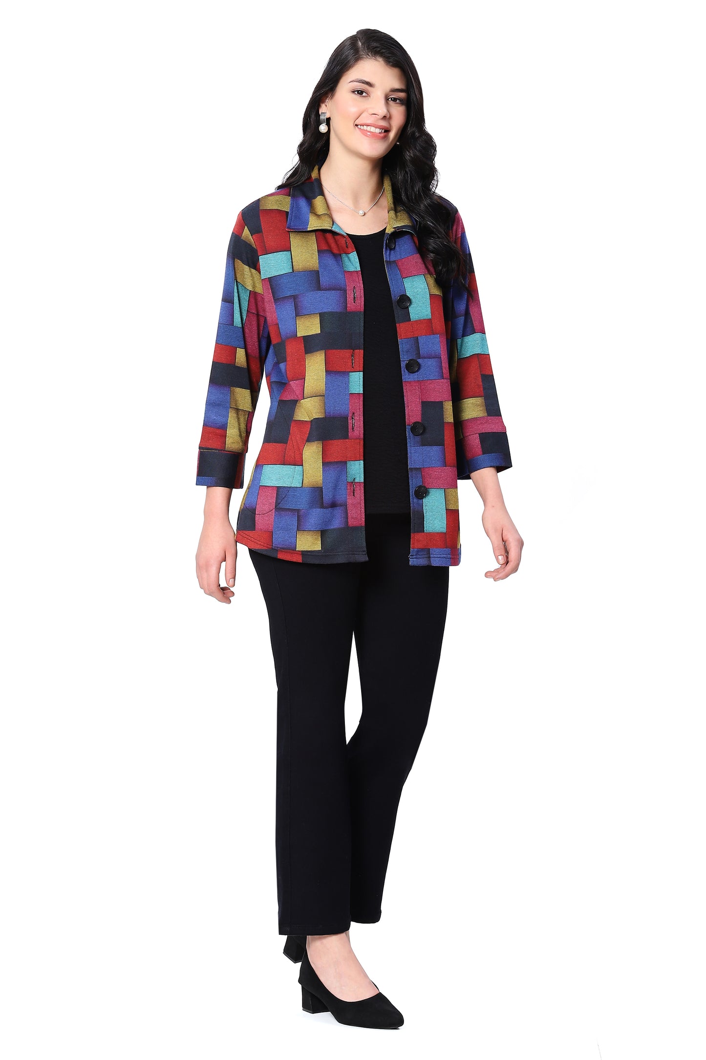 Parsley & Sage Plus Size Multi Glory Shirt 25W254GP