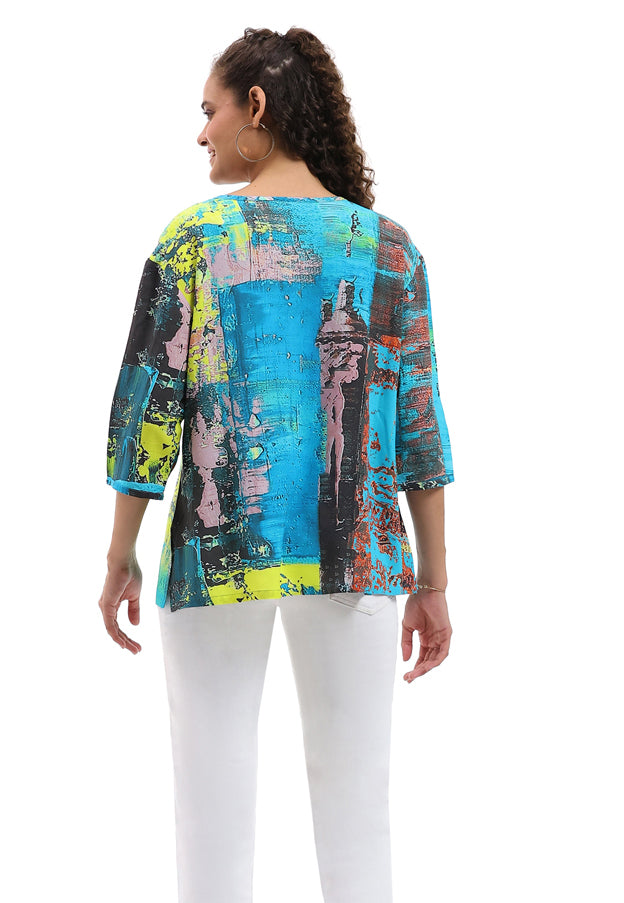 Parsley & Sage Printed Piper Top 26T15CP