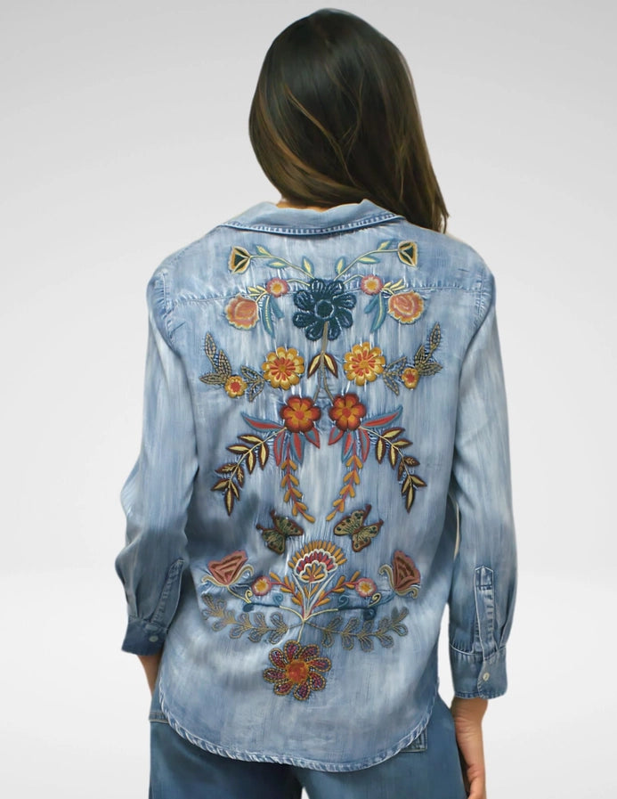 Caite & Klya Plus Size Denim Klara Shirt KYVK297