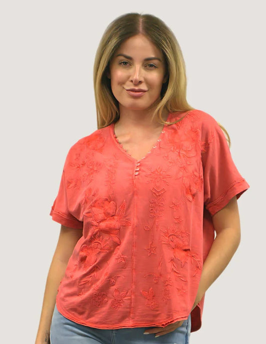 Caite & Kyla Grapefruit Veda Tee CTVK322