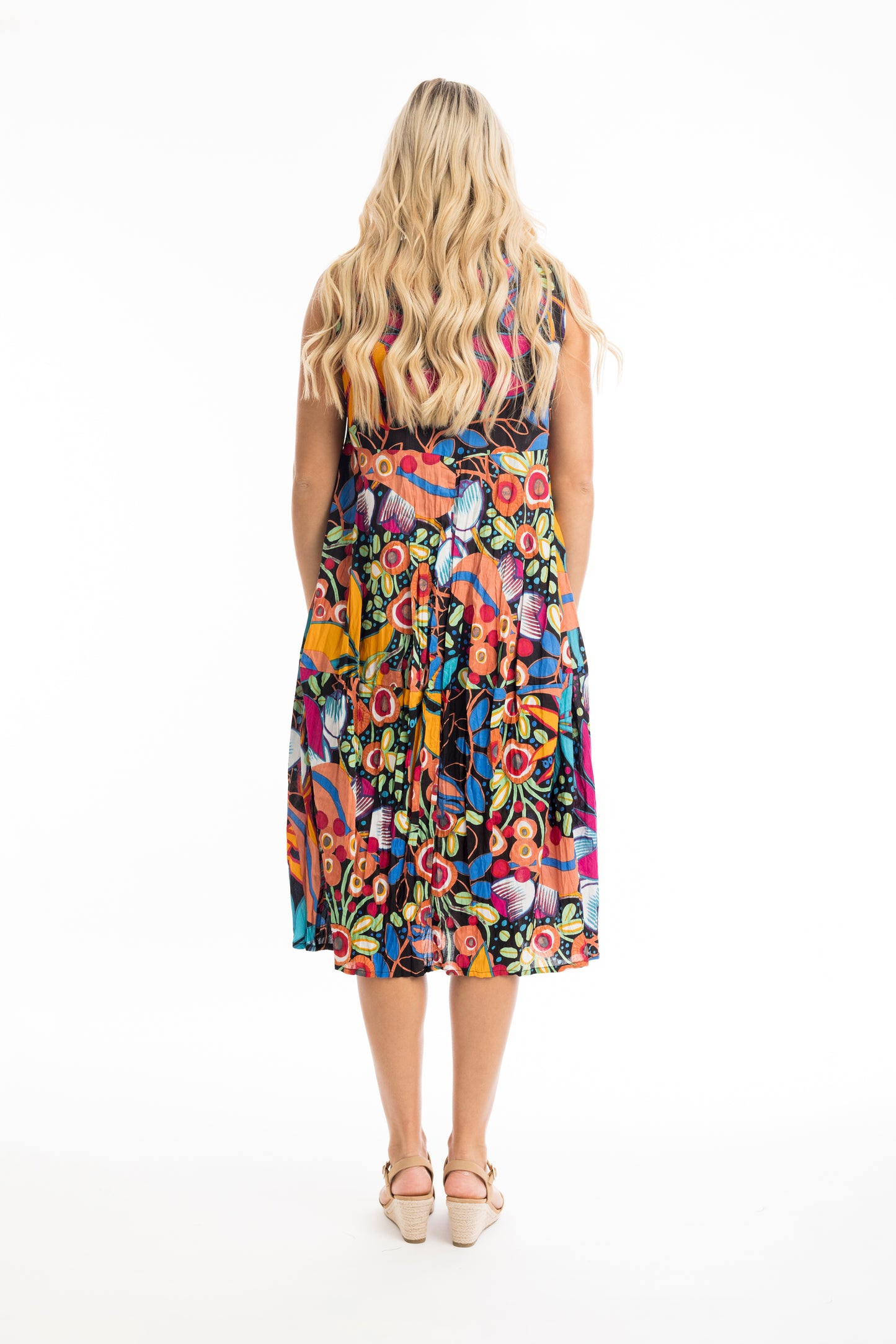 Orientique Plus Size Copacabana Crinkle Bubble Dress 61675