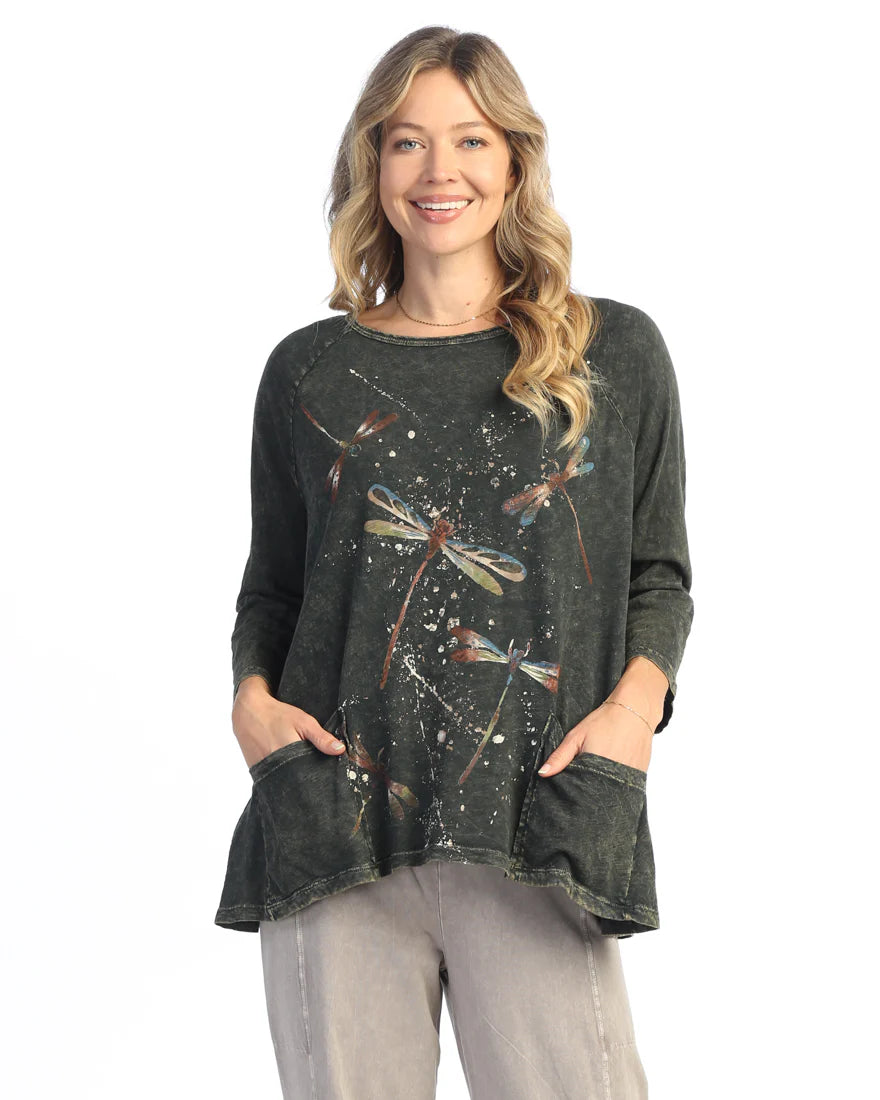 Jess N Jane Plus Size Green Fairy Duet Cotton Tunic M12-2043X