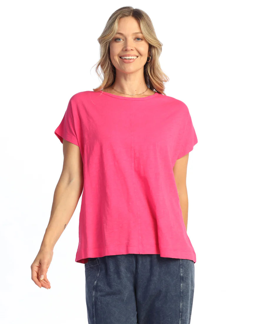 Jess N Jane Fuchsia Solid Tee M137X