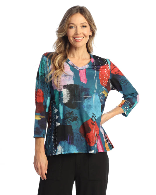 Jess & Jane Plus Size Palette Top PS7-2144X