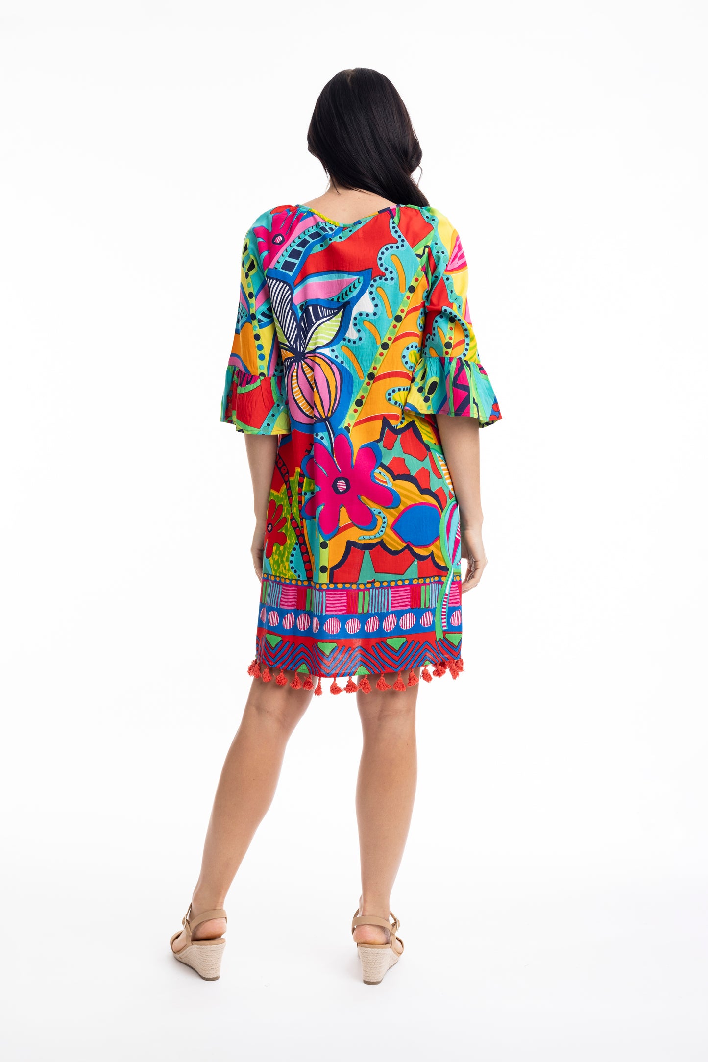 Orientique Plus Size San Miguel Tassel Dress 40027