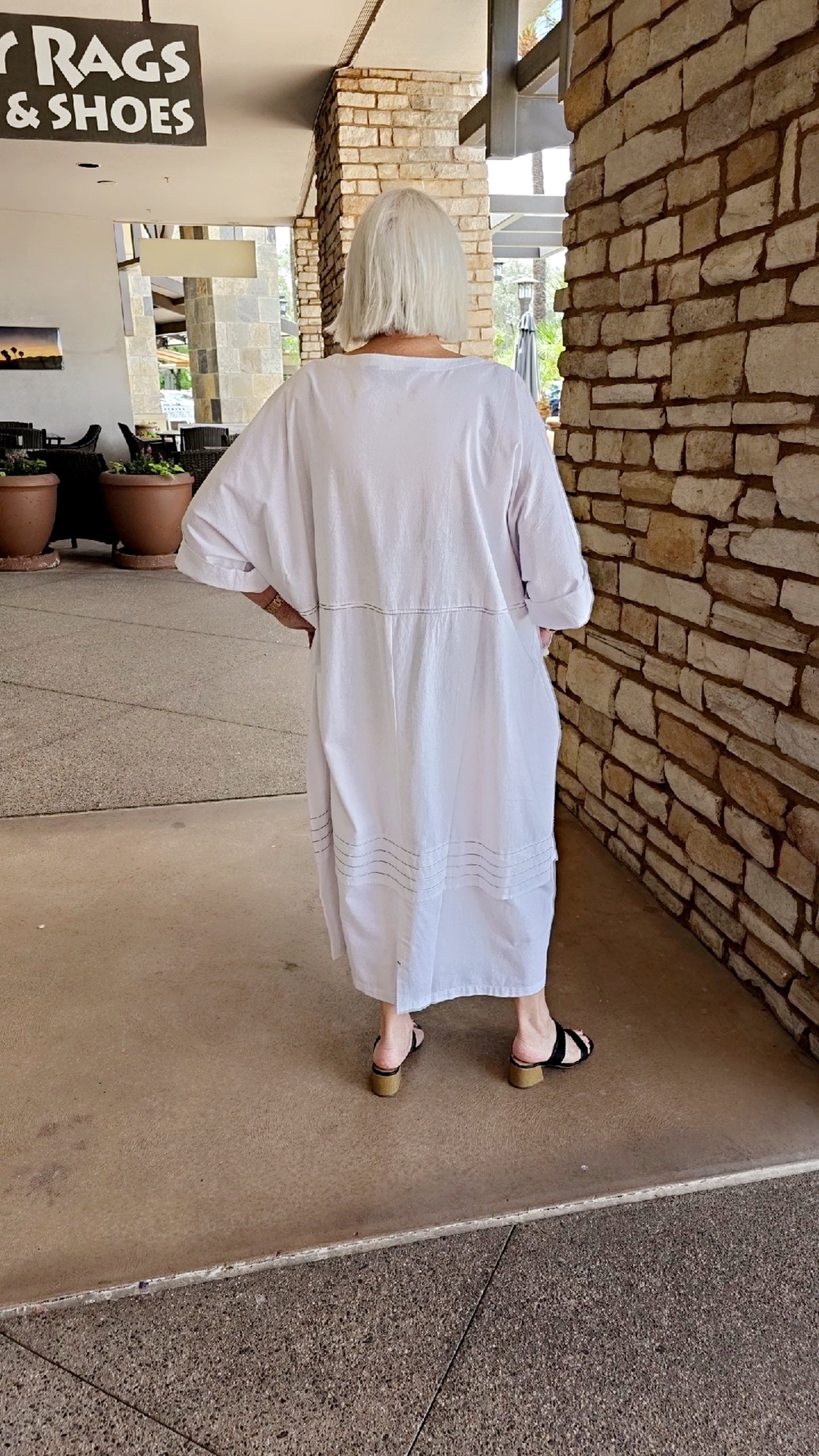 Moyuru White/Black Print Splash Dress 428-25