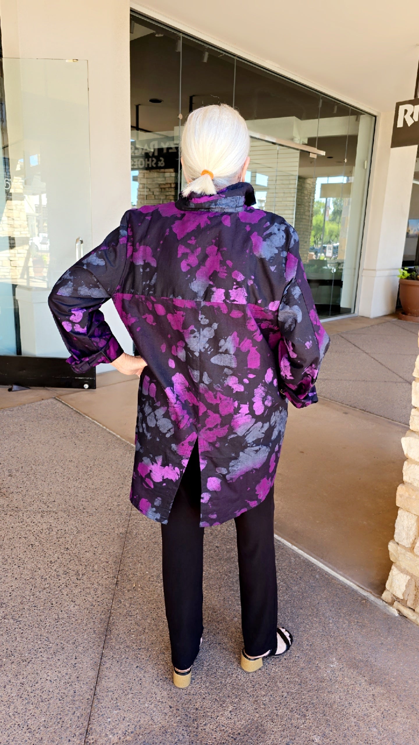 Adverb Plus Size Seaglass/Vio Cotton Well Shirt 7050