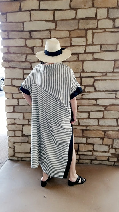 Riteshkumar Striped Cotton Dress/Tunic Flow Y
