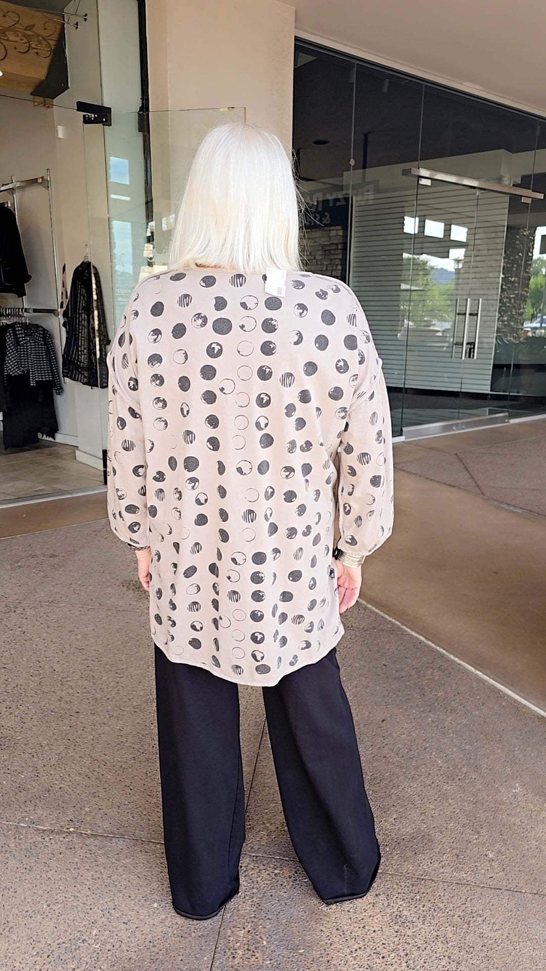 Cotton Lani Clay Dot One Pocket Tee MN357