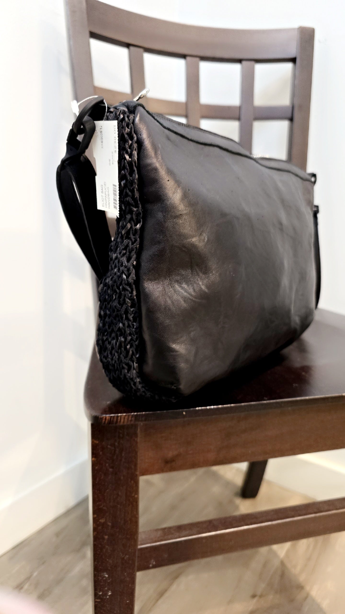 Papucei Black Leather Eliot Bag