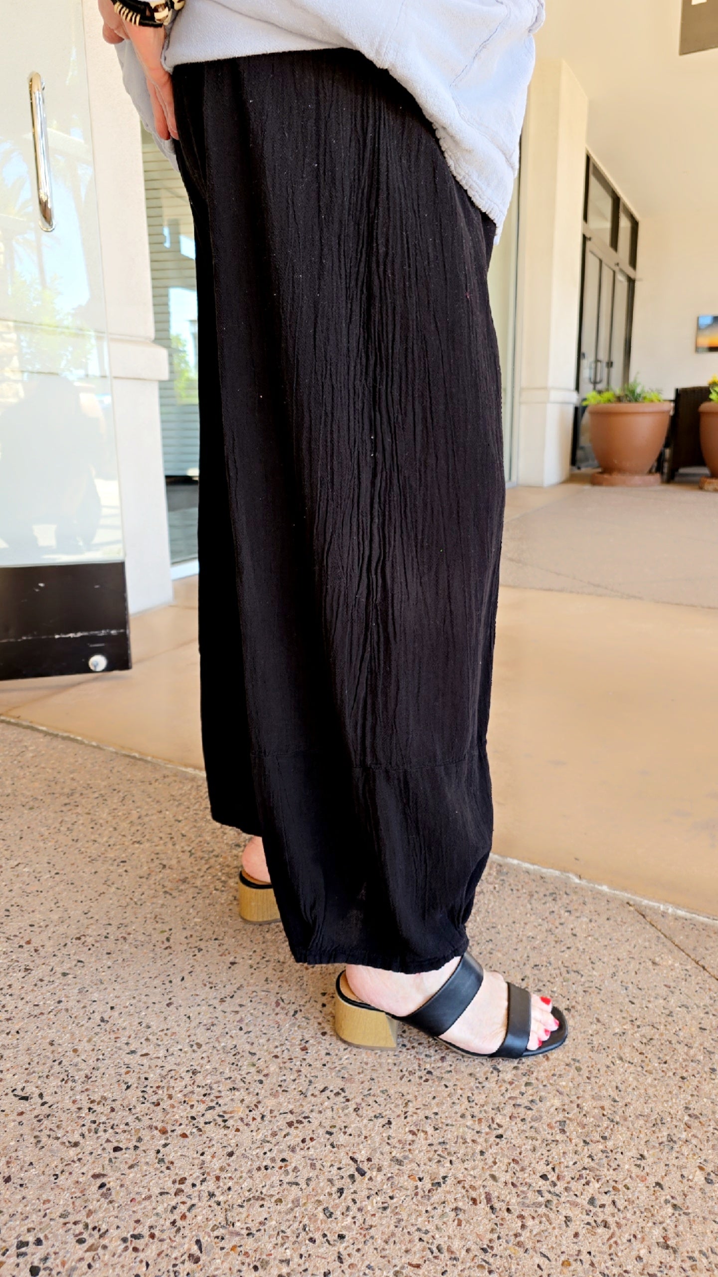Oh My Gauze Black Savannah Cotton Pant