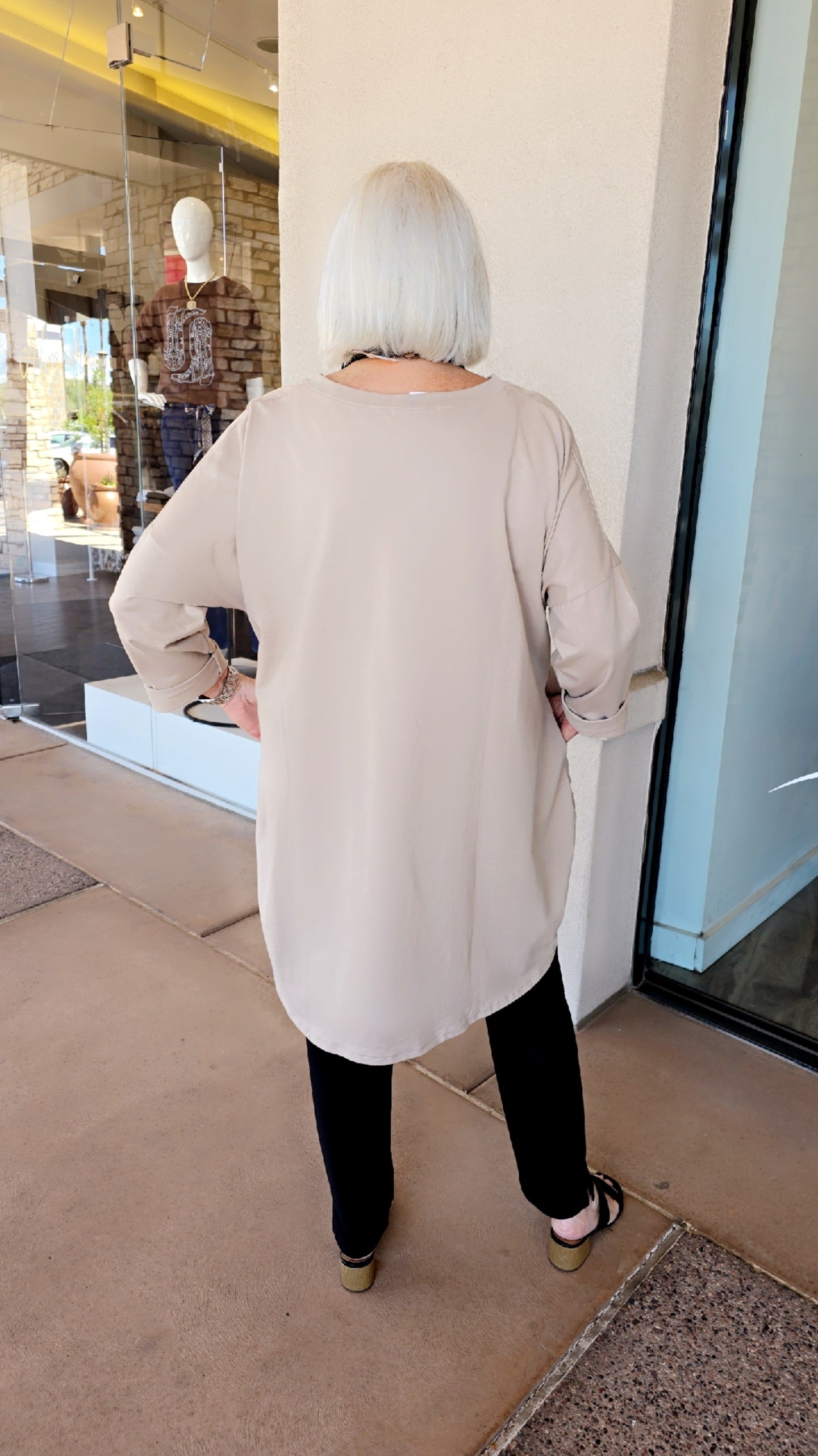 Transparente Beige Face Sweatshirt 912006