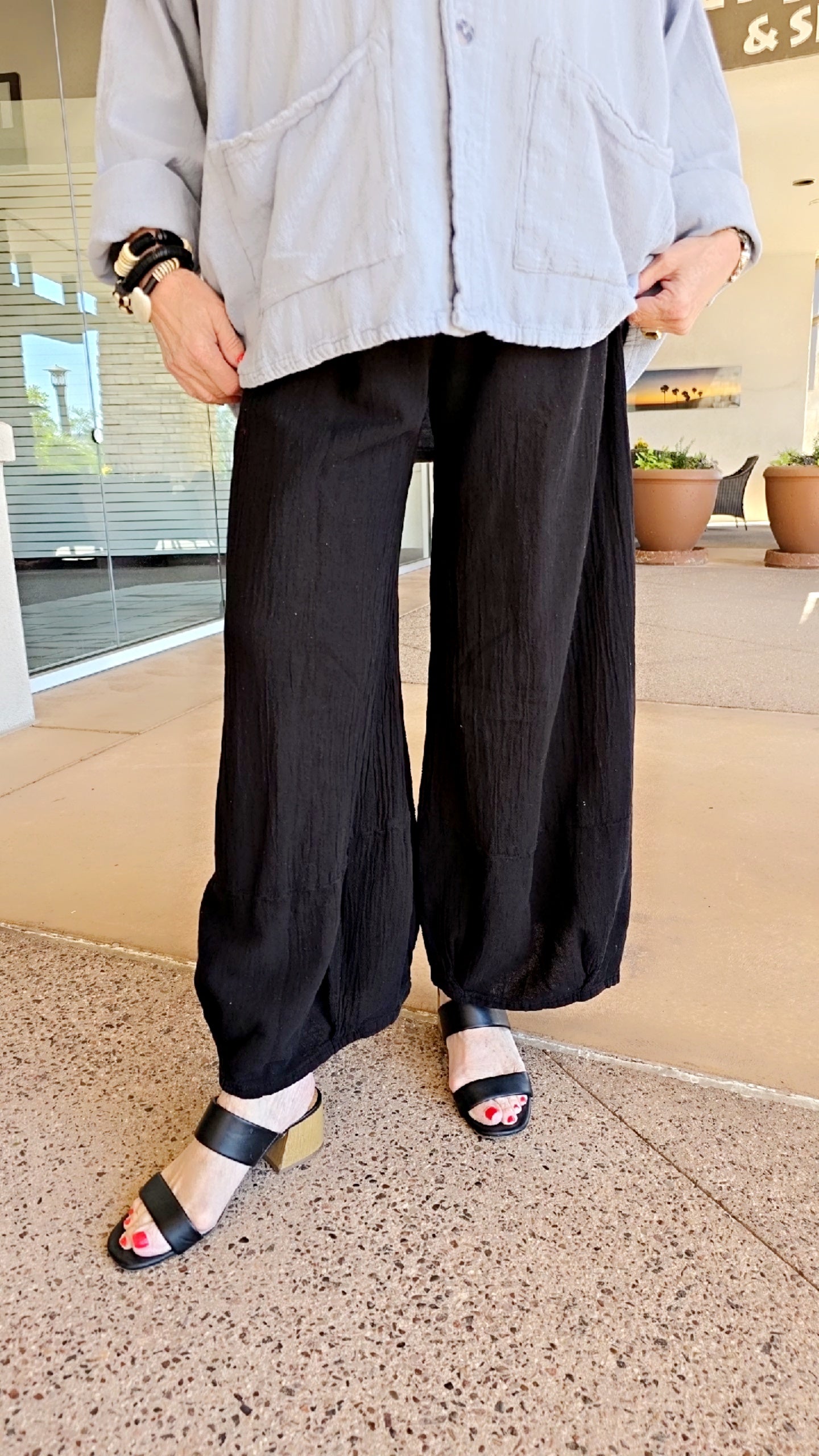 Oh My Gauze Black Savannah Cotton Pant