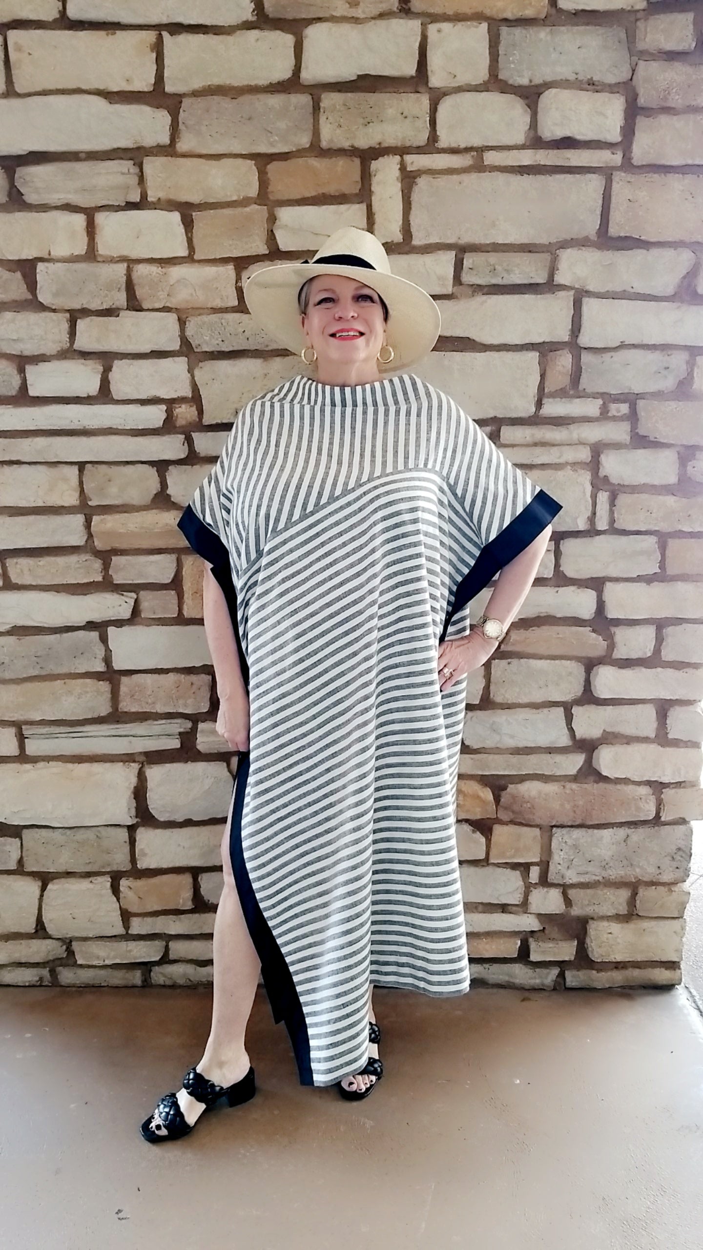 Riteshkumar Striped Cotton Dress/Tunic Flow Y