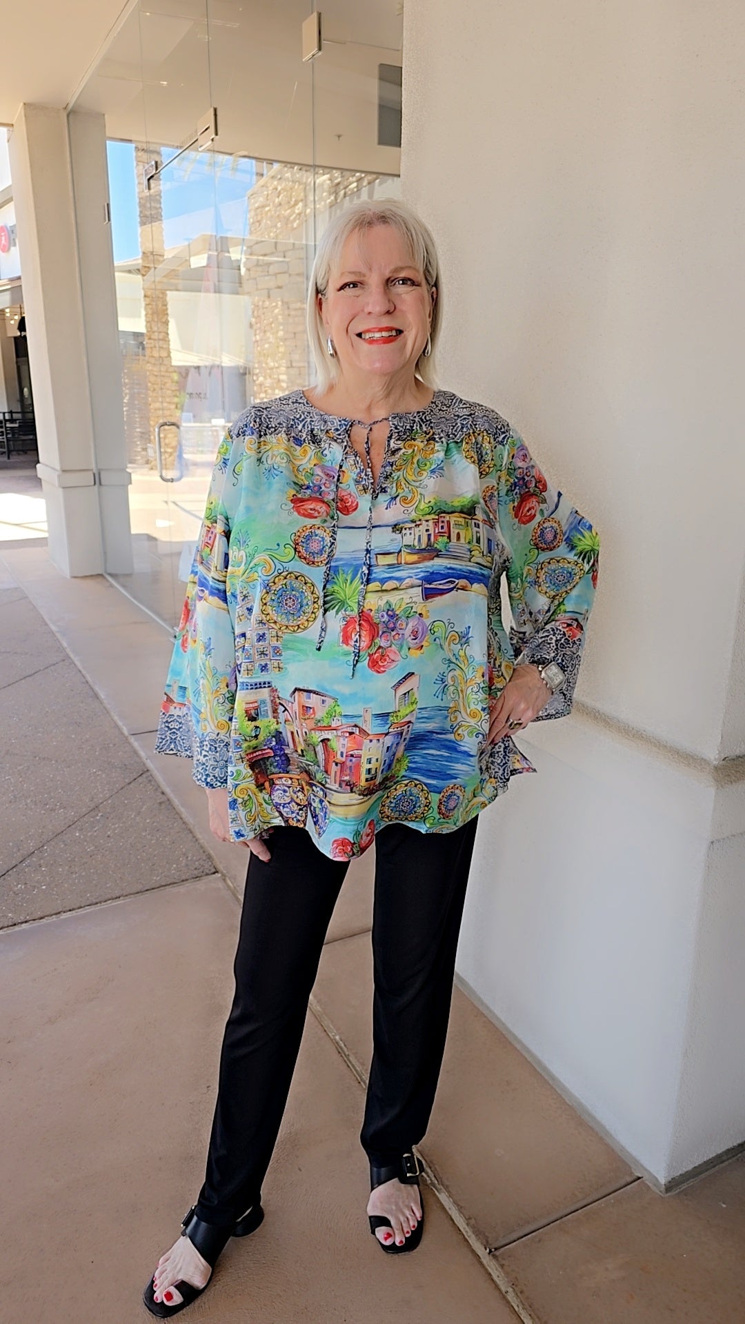 Johnny Was Christy Lepin Flowy Blouse C18225-5