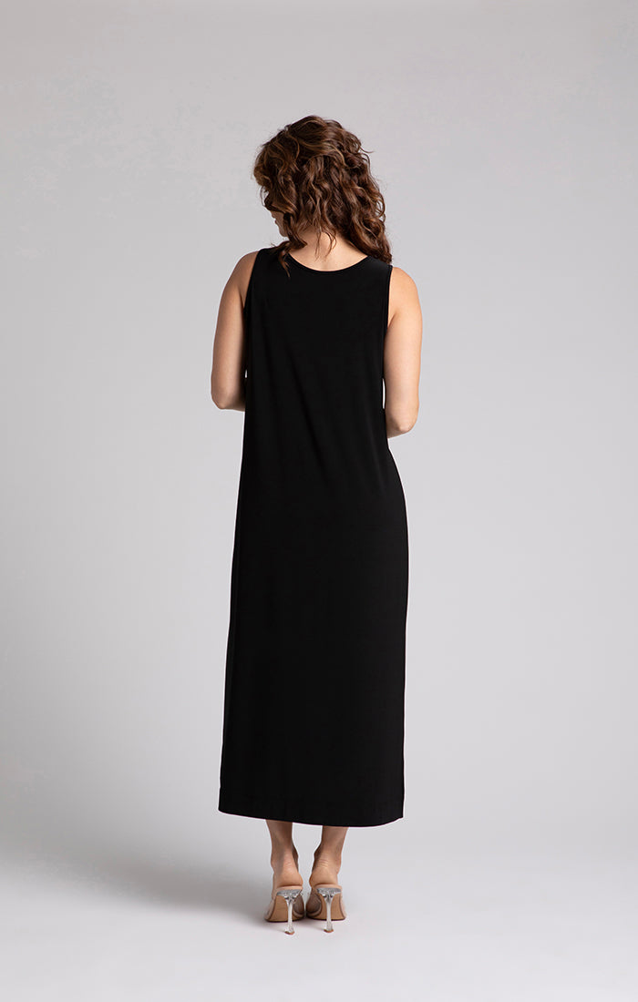 Sympli Black Reversable Slit Tank Dress 28160