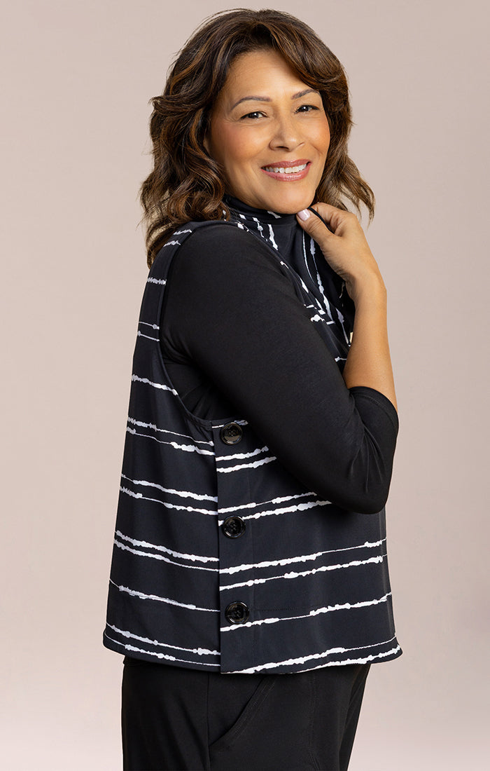 Sympli Cecily Black Top It Up Smock 21249P