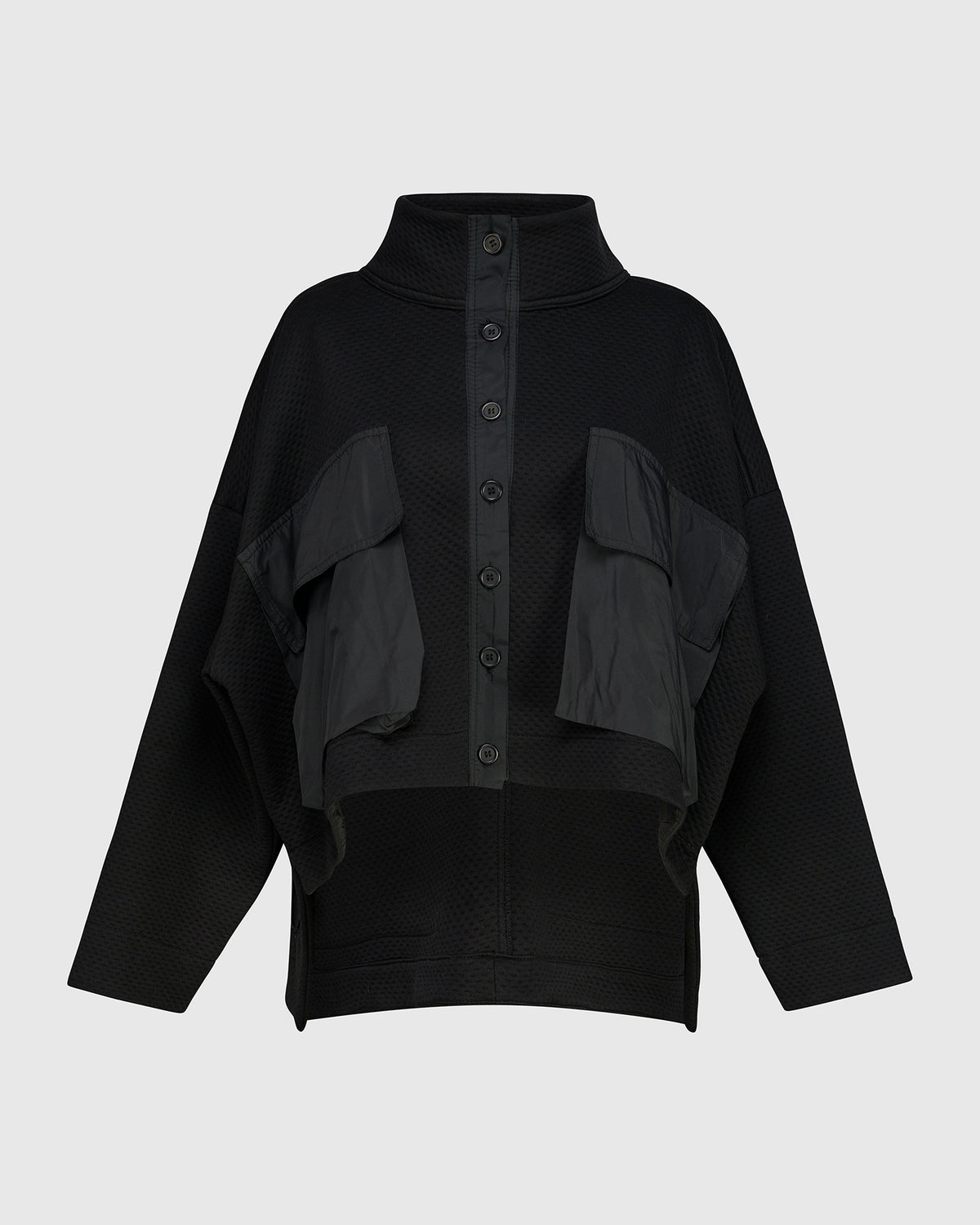 Urban Black Cotton-Quilt Jacket UJ206B