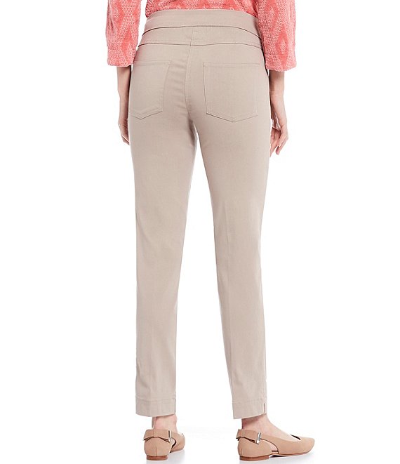 Multiples Plus Size Stone Wide Band Pull On Ankle Pant M2623PA