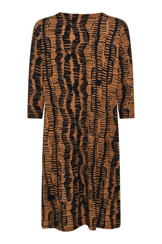 Noen Plus Size Tabacco/Black Pullover Dress 88982-81010