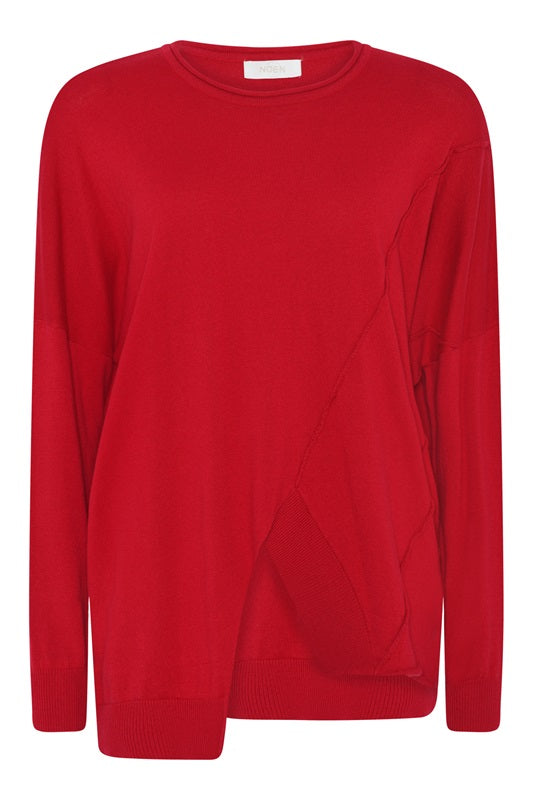 Noen Plus Size Red Jagged Sweater 83248-81003