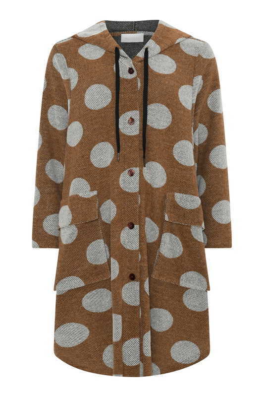 Noen Plus Size Brown Polka Dot Jacket 87006-8272