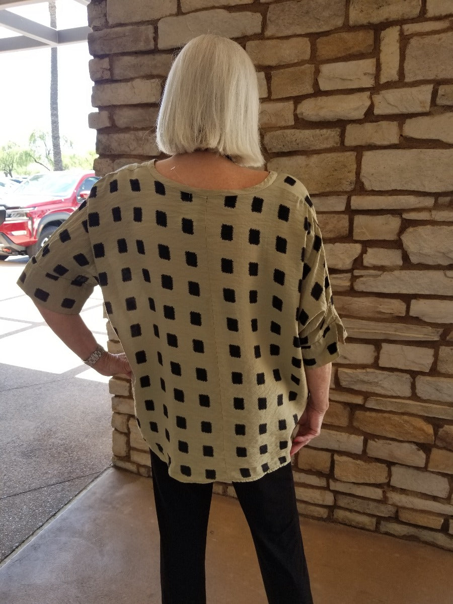 Cut Loose Seaweed V-Neck Top 6766617