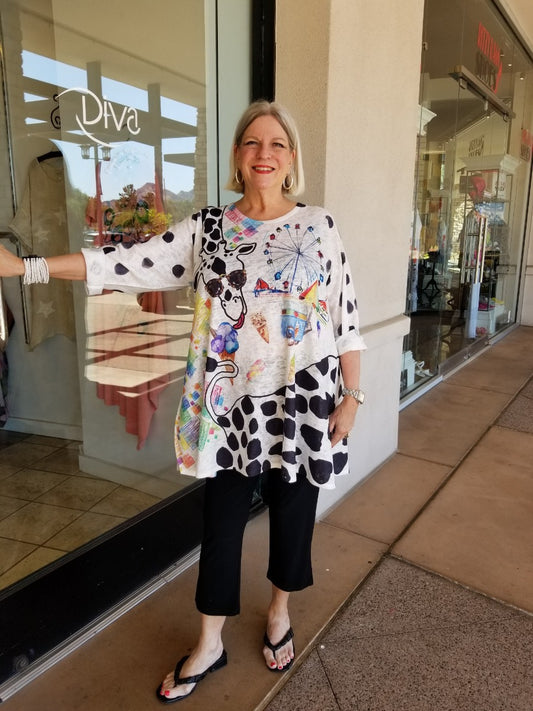 Et' Lois Plus Size Giraffe Lowa Tunic M3071W-775