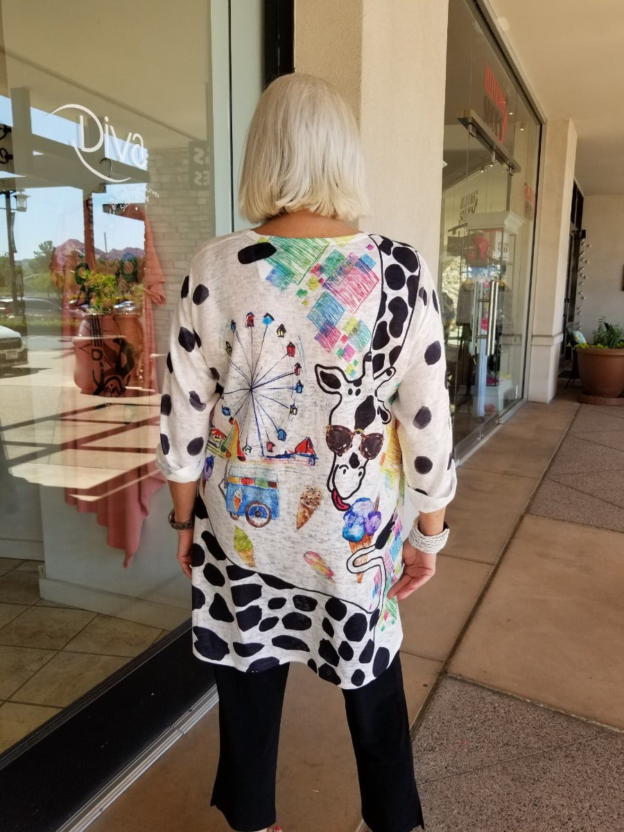 Et' Lois Plus Size Giraffe Lowa Tunic M3071W-775