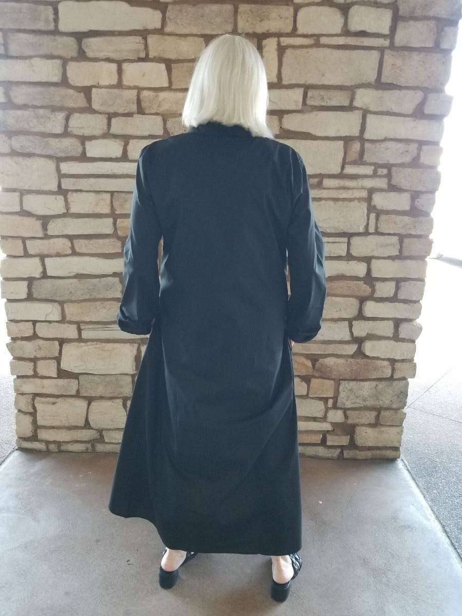 Daniali Plus Size Black Gather Dress Angela