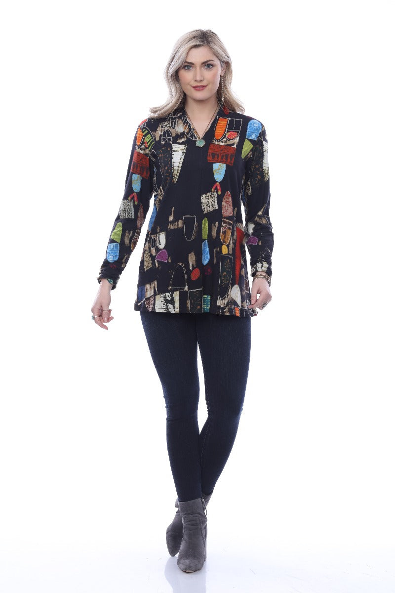 Parsley & Sage Plus Size Mila V-Neck Tunic 20W234T10P