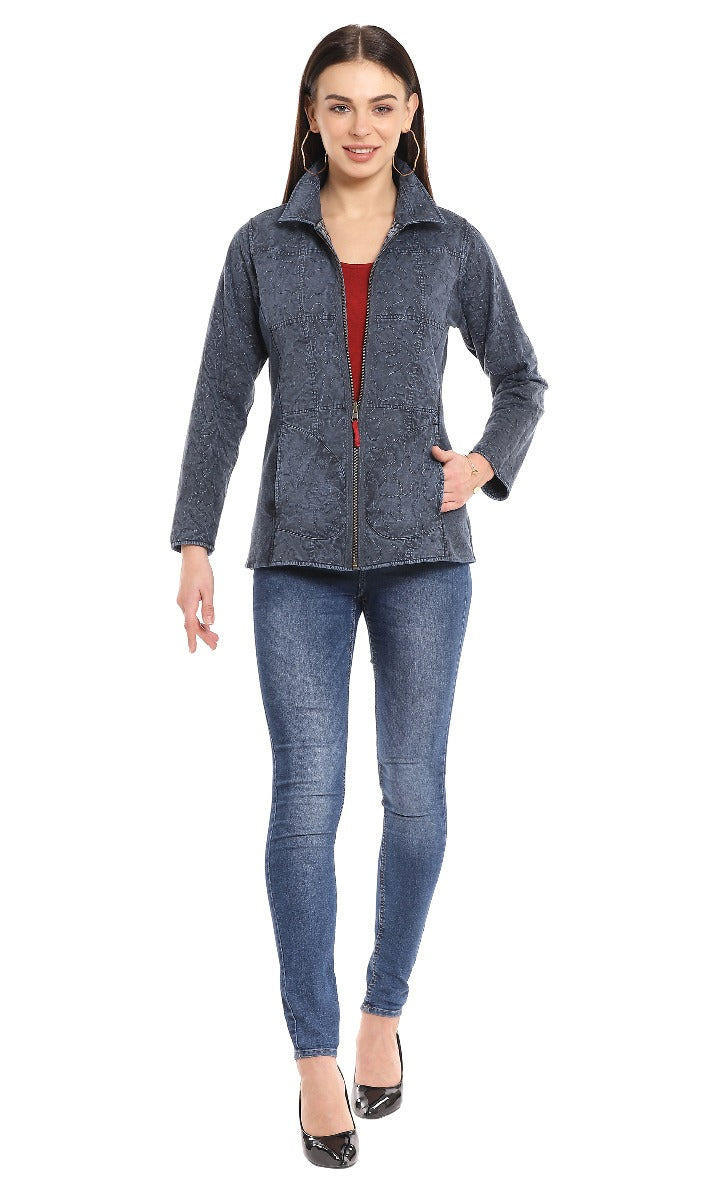 Parsley & Sage Plus Size Denim Rev Arlo Jacket 21F543E26P