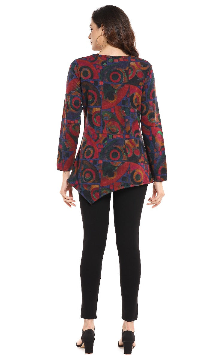 Parsley & Sage Plus Size Bella Rev Asym Tunic 21W256T5P