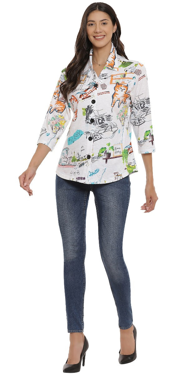 Parsley & Sage Plus Size Taffy Shirt 22T67GP