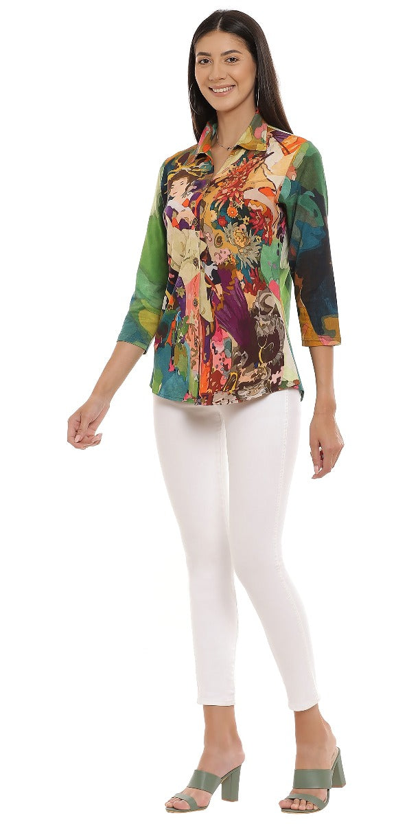 Parsley & Sage Multi Meara Shirt 22T01GP