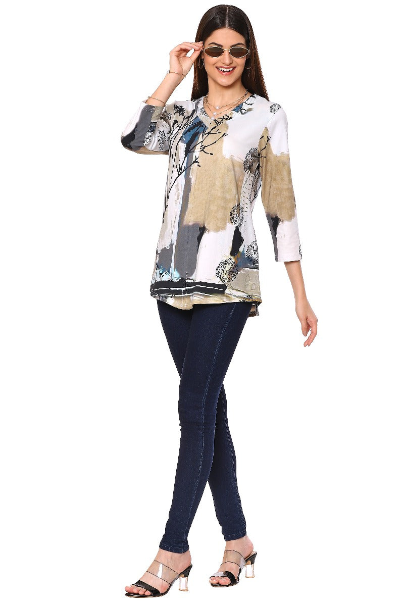 Parsley & Sage Plus Size Harlow Hi/Low Top 23T45C8P