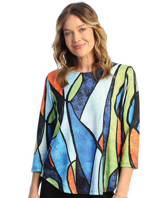 Jess & Jane Plus Size Multi Isla Tunic 24-1719X