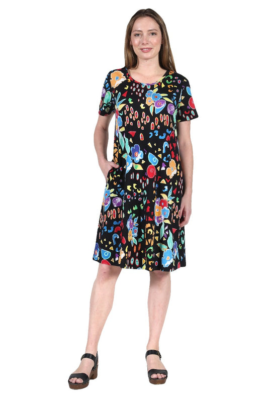 La Cera Plus Size Multi Floral Cotton Dress 2522XL-21