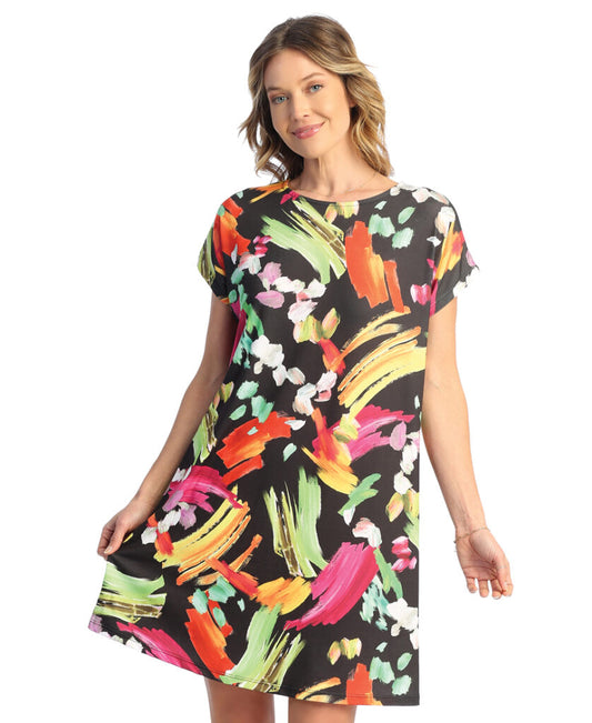 Jess & Jane Plus Size Multi Blossom Dress 27-1674X