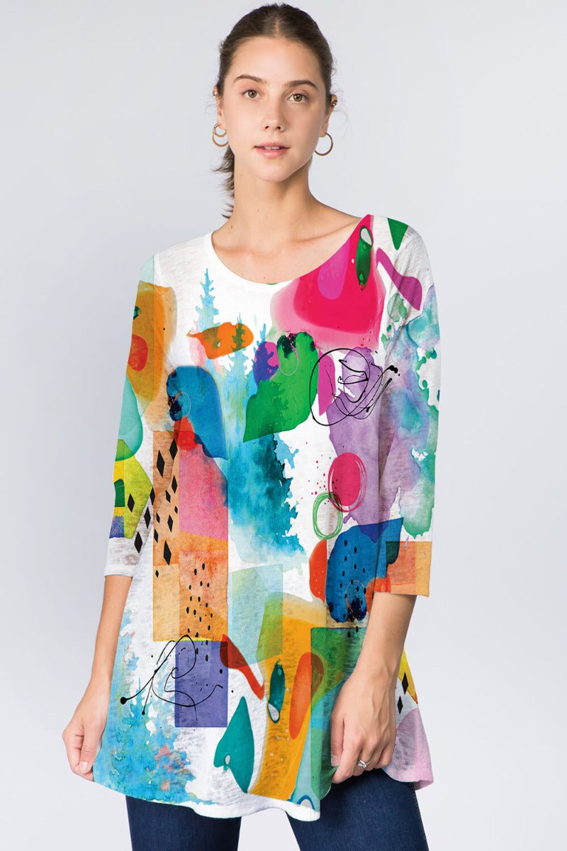 Et Lois Plus Size Summer Days Lowa Tunic C3071W-282