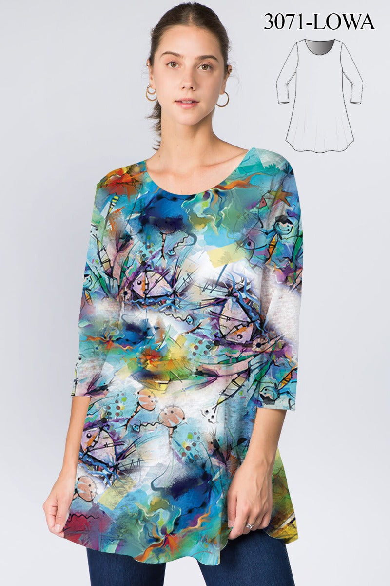 Et' Lois Plus Size Multi Lowa Tunic C3071-391