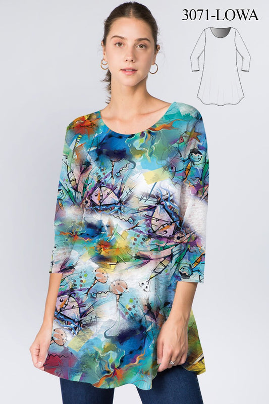 Et' Lois Plus Size Multi Lowa Tunic C3071-391
