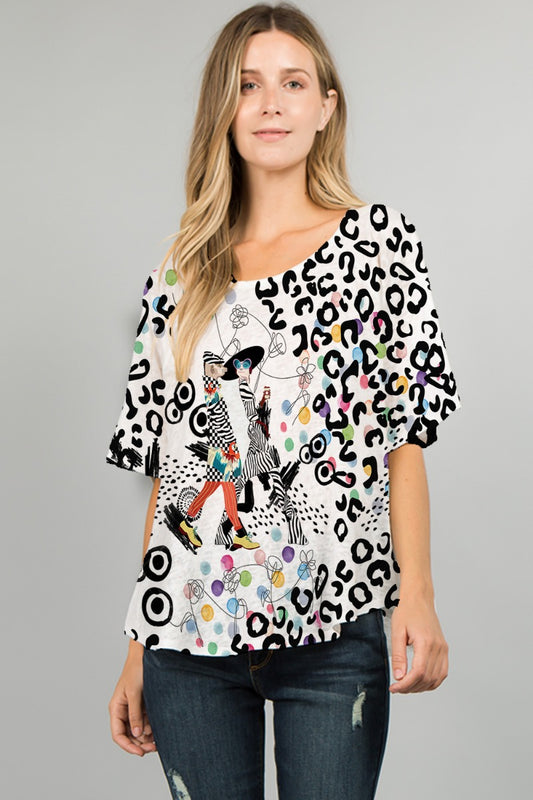 Et Lois Plus Size Apple Top Lady's Shopping C2007W-409