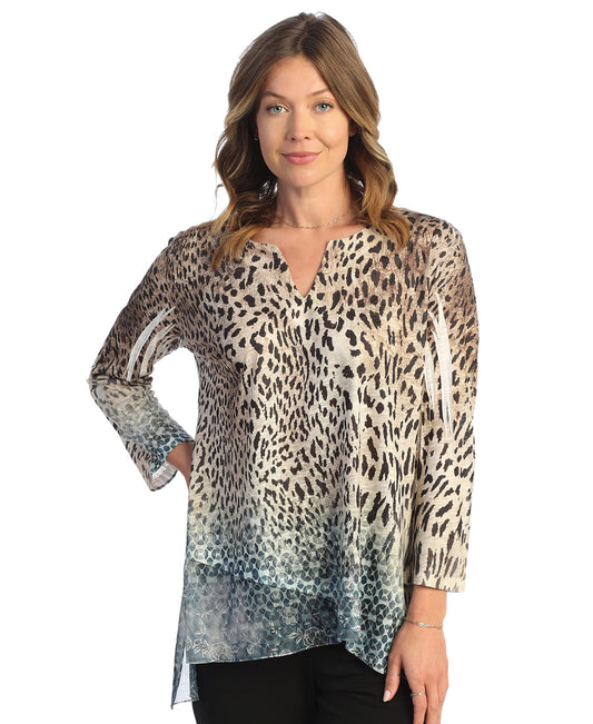 Jess & Jane Plus Size Multi Cleo Tunic 61-1747X