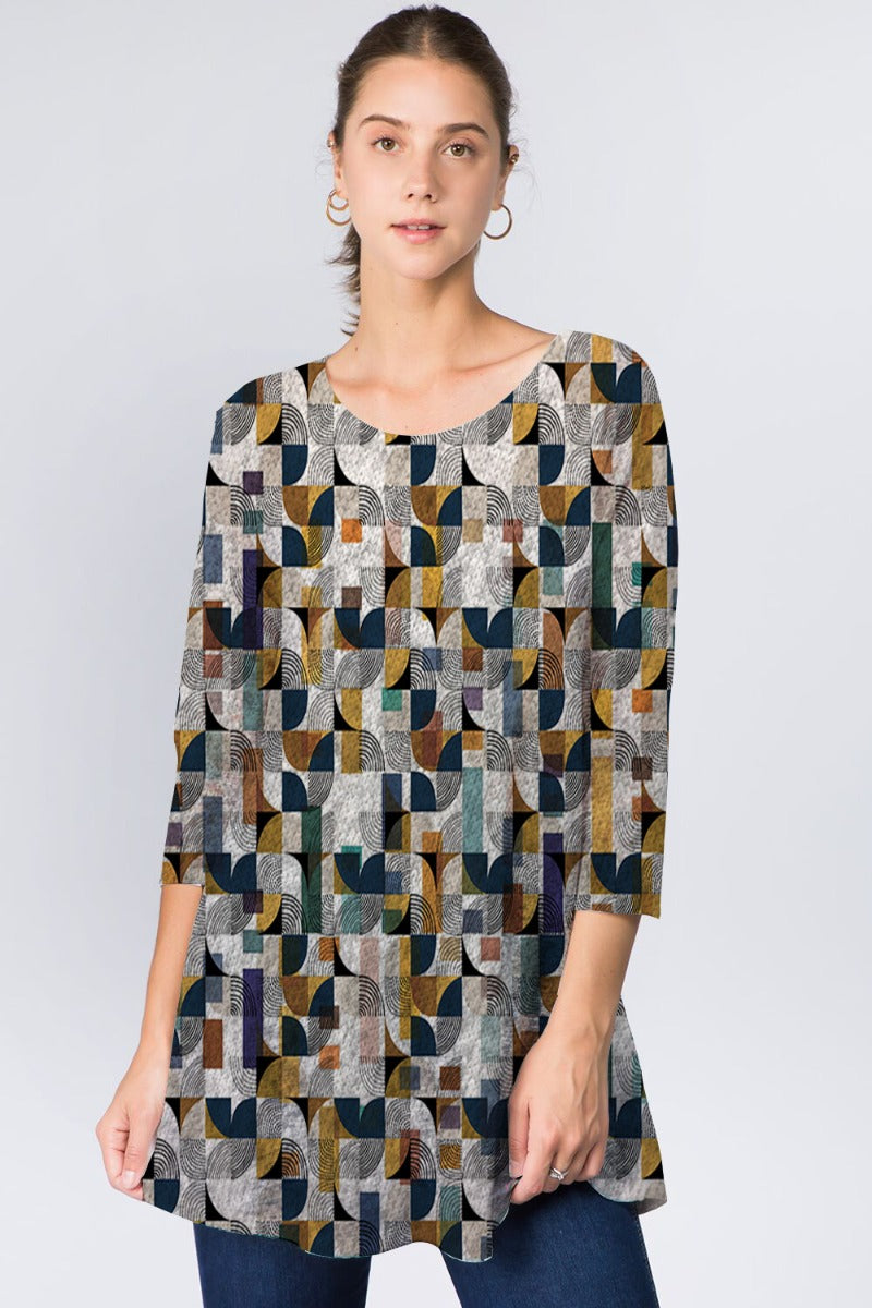 Et' Lois Plus Size Colorful Pullover Tunic H3071-611