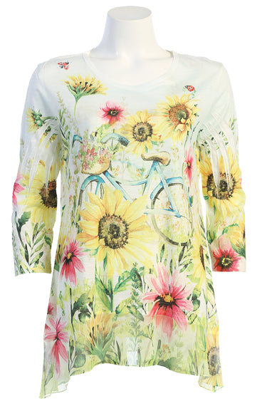 Jess & Jane Plus Size Multi Sunny Ride Tunic 63-1573X