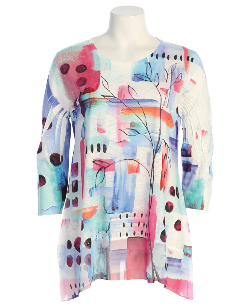 Jess & Jane Plus Size Multi Poetry Tunic 63-1797X