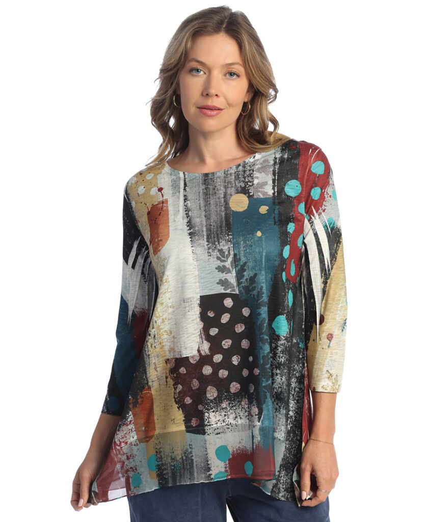 Jess & Jane Plus Size Tundra Pullover Style Top 63-1851X